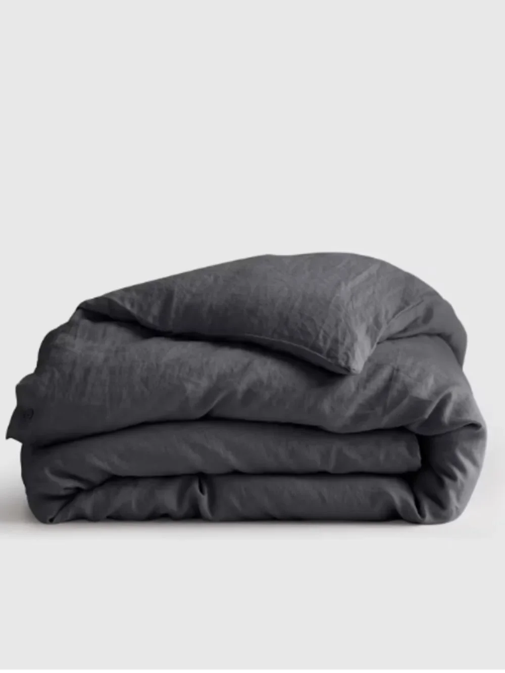 NWT Quince European Linen King Duvet in Charcoal Grey